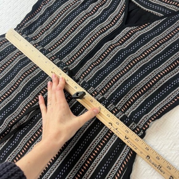 Melissa Nepton Women’s Medium Black Roxy Hi Low Short Dress Tie Short Sleeve - Picture 15 of 16